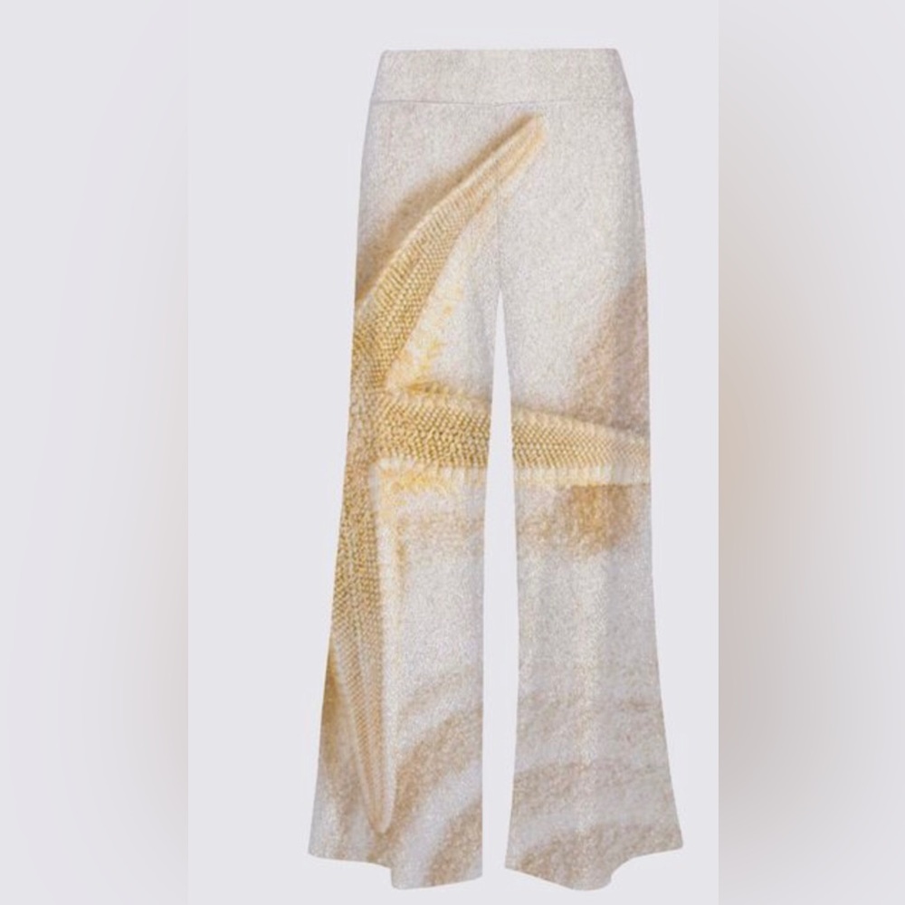 Sandrine Knit fabric Pants by Le Galeriste Artwork Sand and a Starfish